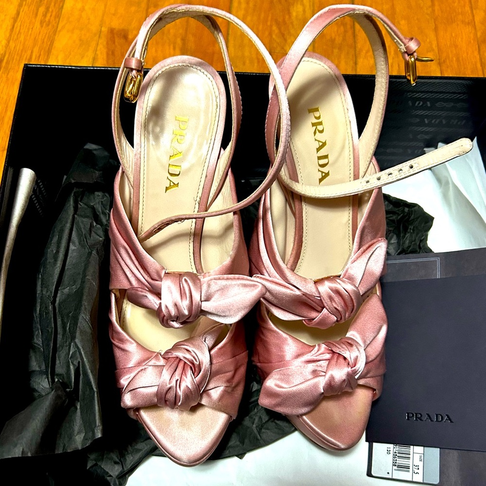 Pink Prada Heels - Size 7 or 37.5